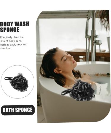 Buy 4pcs Black Bath Balls | Wear-Resistant Loofah Sponge | Portable Bath Accessories for Shower & Spa - Buy Online on GoSupps.com