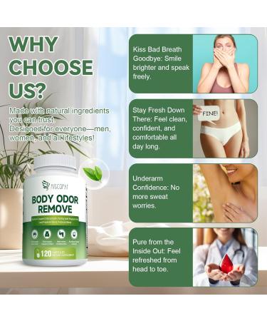Migcopat Methylated Multivitamin Plus + Chlorophyll Body Deodorizing Supplement Fresh Breath & Whole-Body Freshness 120 Caps - Buy Online on GoSupps.com