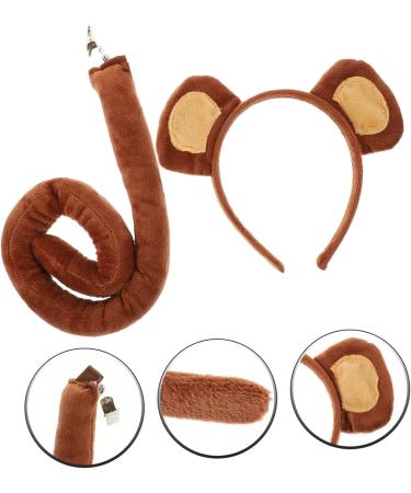 minkissy 1 Set zoo animal headband fabric monkeys monkey ear hair hoop headbands tails - Buy Online on GoSupps.com