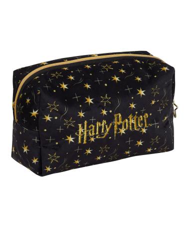 Harry Potter Make Up Bag for Women Girls Pencil Case Black Velvet Cosmetic Toiletries Bag Travel Accessory Deathly Hallows Gift