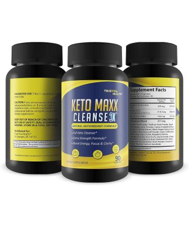 Keto Maxx Cleanse 3X - 90 Day Supply - Cleanse & Detox Support for Gut Health - Boost Energy & Aid Digestion - Keto Friendly - Buy Online on GoSupps.com