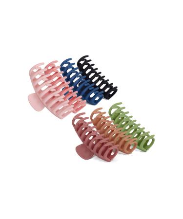 Fesiter 7 PCS Big Hair Claw Clips 4.3 Inch Nonslip Jaw Clips for Women Strong Hold Large Hair Barrette Clamps for Thick Hair