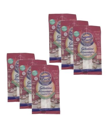 Pack of 6 Sainte Lucie Food Gelatin 12 g Bag