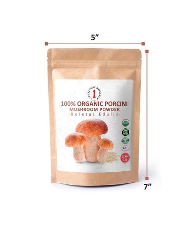 Organic Dried Porcini Mushroom Powder - 2.5 oz | USDA Certified, Kosher, Vegan, Vegetarian | Non-GMO & Gluten Free - Buy Online on GoSupps.com