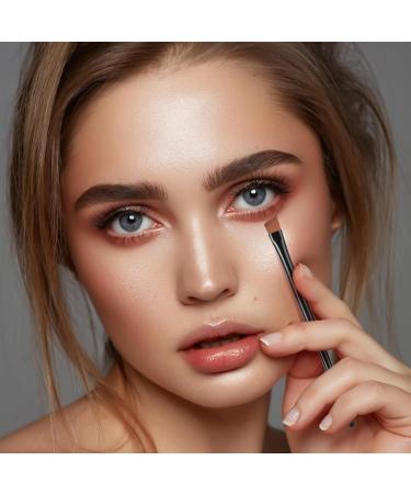 Prasacco 50 Pcs Angled Eyebrow Brushes - Portable Eyebrow Tint & Eyeshadow Blending Brush Set for Women & Girls | Premium Eye Makeup Tools - Buy Online on GoSupps.com