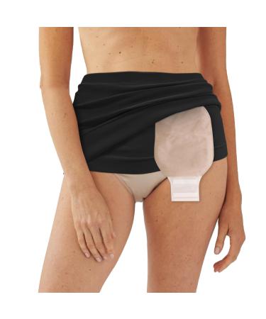 Ostomy bag covers | Ostomy belt | Stoma Support Garment | Inner Pocket to Hold Ostomy Pouch | Hernia Support Garment Light (Black S/M) 33.5" - 44" Hip Circumference Black S/M