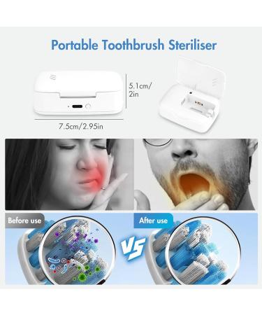 UV Toothbrush Sanitizer Case Portable Mini Toothbrush Sanitizer with Dryer Heating Fan Drying Rechargeable Toothbrush Cover Sterilizing Box for Home Travel & Fits All Toothbrushes Typ2 - Buy Online on GoSupps.com