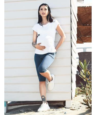 MijaCulture Capri Maternity Trousers Pants Short 4090 XXL Petrol Blue - Buy Online on GoSupps.com