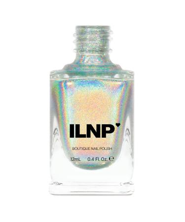 ILNP MEGA - 100% PURE Ultra Holographic Nail Polish Silver Holographic 0.4 Fl Oz (Pack of 1)