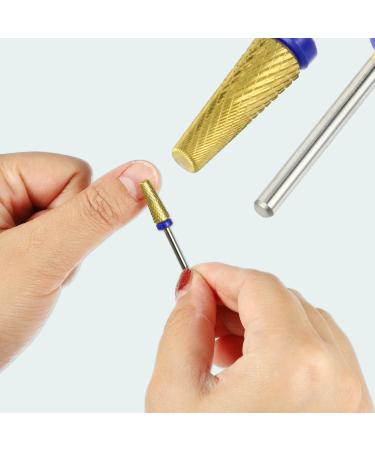 VOCOSTE Nail Drill Bits Tungsten Steel Gold Tone M Medium Teeth - Buy Online on GoSupps.com