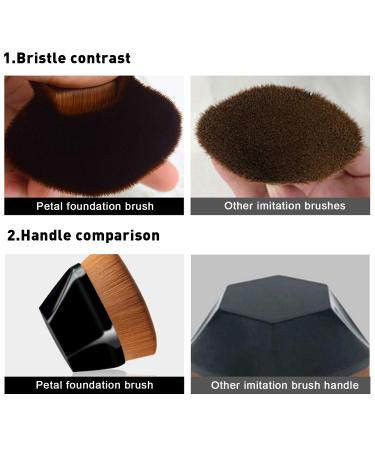 Flat Top Kabuki Foundation Makeup Brush 2 Pack - Multi-functional for Liquid, Cream, and Powder Cosmetics - with Portable Case - Black and Pink - Buy Online on GoSupps.com
