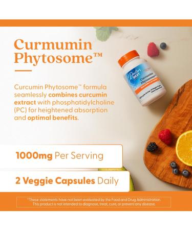 Doctor's Best Curcumin Phytosome with Meriva 500mg | 60 Vegan Capsules | Lab Tested | Gluten Free & SOYA Free | Vegetarian - Buy Online on GoSupps.com