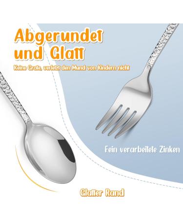 Joyfair 6-Piece Children's Stainless Steel Cutlery Set - High-Gloss Polished Forks & Spoons for Toddlers - Dishwasher Safe - Perfect for Boys & Girls - Buy Online on GoSupps.com