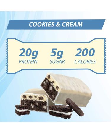 Pure Protein Cookies & Cream Protein Bars - 6 Pack (1.76 oz Each) | High Protein Snack - Buy Online on GoSupps.com