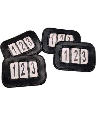 Tysons Breeches Tournament Head Numbers - Black & Brown Leather - Pair of 2 Pieces - Buy Online on GoSupps.com