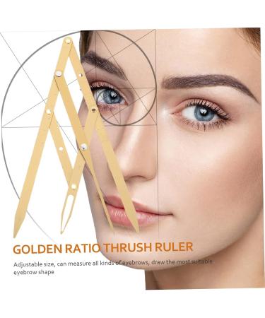 Didiseaon 1pc Second Generation Scale Printable Eyebrow Stencils Metal Stencils Makeup Tools Metal Eyebrow Ruler Diy Eyebrow Ruler Metal Dies Stainless Steel Eyebrow Pencil Make up 25x5x0.6cm Golden - Buy Online on GoSupps.com