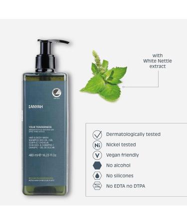  Anyah ANYAH 2-in-1 Shower Shampoo 5L with White Nettle - Vegan - Ecolabel Certified - Refill for Body and Hair - Buy Online on GoSupps.com