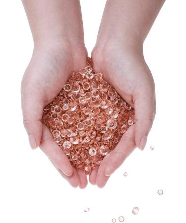 Hicarer Rose Gold Diamonds Table Acrylic Crystal Scatter Gems for Vase Filler Wedding Birthday Party Table Decorations 4 Sizes (Rose Gold 6000 Pieces) Rose Gold 6000 - Buy Online on GoSupps.com