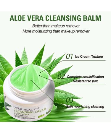 Aloe Vera Cleansing Balm Makeup Remover Balm For Sensitive Skin Face Cleanser To Waterproof Makeup Clean And Clear Cleanser Travel Size Makeup Remover For Eye Lip Face And Body 27g - Buy Online on GoSupps.com