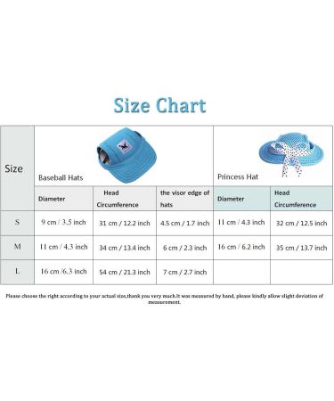 Bbeart Pet Hat - Leisure Visor & Baseball Cap for Small & Medium Dogs - Sun Hat with Ear Holes & Chin Straps - Stylish Blue for Girls - Buy Online on GoSupps.com