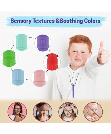 Seeway Sensory Kieletzeiten - Silicone Chewing Chains for Autistic Children ADHD & Special Needs (6 Pack) - Oral Motor Toys for Teething & Biting - Buy Online on GoSupps.com