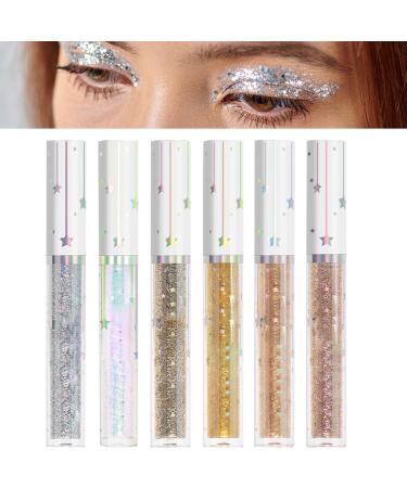 G n rique Waterproof Liquid Eyeliners Colorful Eyeliner Set | 6 Color Eye Pencil Set Waterproof Eye Pencil - Long-Lasting Glitter Eyeliner Smudge-Resistant