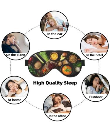 Cartoon Vegetable Fruit Print Double-Sided Eye Mask | Soft Light Blocking Sleep Mask for Quality Rest - Buy Online on GoSupps.com