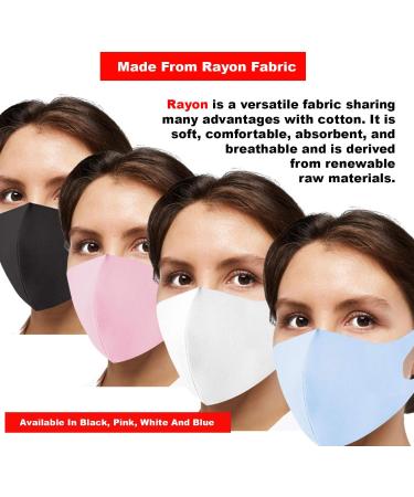 Reusable Face Mask GENERISE Stylish Face Mask x3 - Polyurethane Breathable Washable Face Mask - Unisex (White) - Buy Online on GoSupps.com