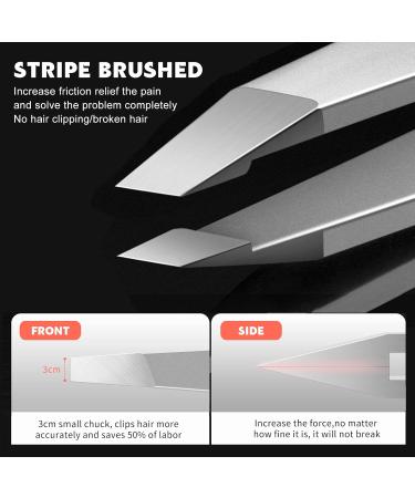 Stainless Steel Precision Eyebrow Tweezers Flat Tweezers for Eyebrows for Women-for Facial Hair and Ingrown Hair Removal Beauty Tools - Buy Online on GoSupps.com