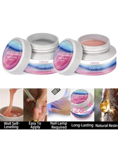 Lofuanna Builder Gel Bottle Set 56G - LED/UV Gel for Nail Art | 100 Templates & Nail Brush | Perfect for Gel & Artificial Nails - Buy Online on GoSupps.com