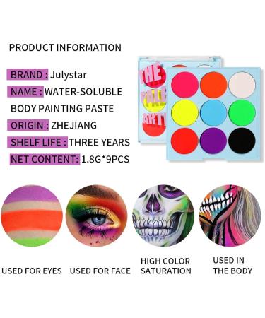 Eyeshadow Palette for Women | Blacklight Eye Shadows with 9 Colors Pigment Eye Shadow Makeup Powder for Face  - Buy Online on GoSupps.com