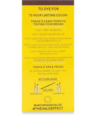  Arches & Halos Arches & Halos Brow Hero Tint Kit - Dark Brown - Semi-Permanent Tinting Kit for Perfectly Natural Shaded Brows - Includes Clear Gel Tint and Brow Shaper Brush - Temporary 72-Hour Pigment - 3 pcs - Buy Online on GoSupps.com
