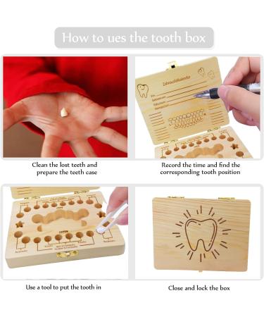 Sunshine Smile Wooden Milk Teeth Box | Baby Tooth Storage Souvenir | Keepsake for Lost Teeth - Buy Online on GoSupps.com