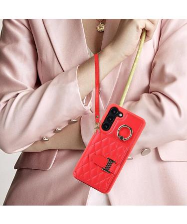  VQWQ For Xiaomi Redmi Note 12 4G Wallet Case Solid Color Metal Closure Lanyard Card Holder Slots Back Cash Pocket Kickstand Bumper Multifunction Cover for Xiaomi Redmi Note 12 4G ZY Red - Buy Online on GoSupps.com