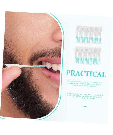 Sewoart 80st Interdental Brush - Portable Dental Floss for Oral Care | Tooth Gap Cleaner | TPE Care Brushes | Green - 1 Pack - Buy Online on GoSupps.com