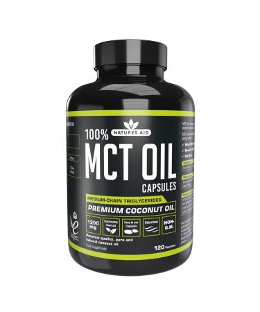 Natures Aid MCT Oil Capsules 120 Capsules 1200 mg