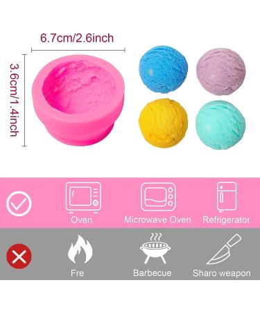 3-Piece Silicone Ice Cream Ball Mold Set for DIY Kitchen Baking | Ideal for Wedding Cake, Chocolate, Desserts, and Aromatherapy Plaster Mold - Buy Online on GoSupps.com