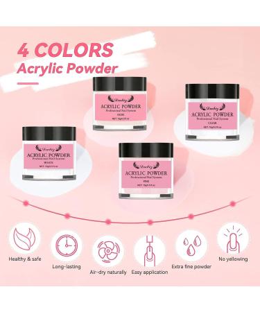 Acrylic Powder and Liquid Set for Beginners Acrylic Nail kit Acrylic Powder Set Nails Kit Acrylic Set with Top Coat and Glue Nail Tip for Nail Extension Carving at Home (Set C) - Buy Online on GoSupps.com