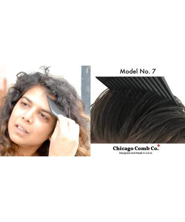Chicago Comb Model 7 - Carbon Fiber Pick Comb for Long, Thick, Curly & Afro Hair, 6 inches (Black) - Buy Online on GoSupps.com