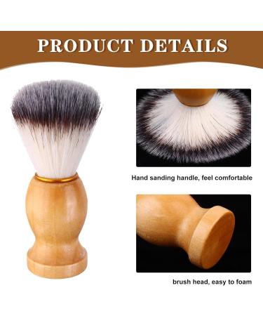 Epodmalx Men's Shaving Brush with Wooden Handle - 7pcs Salon Tools for Perfect Grooming - Buy Online on GoSupps.com