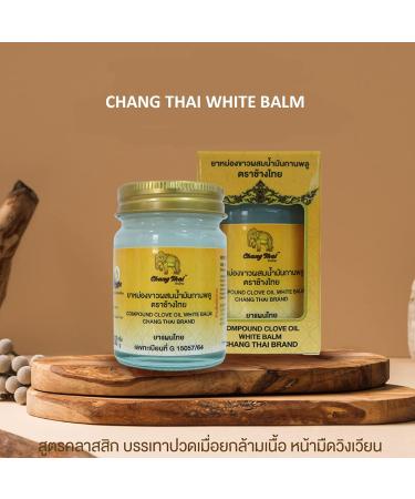 Chang Thai White Ointment Herbal Balm - 50g | Muscle Relief & Massage | Fast Shipping Worldwide - Buy Online on GoSupps.com
