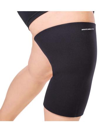 BraceAbility Plus Size Neoprene Knee Sleeve - Compression Support Brace for Bariatric Women or Men with Arthritis Joint Pain  Fitting Overweight to Obese Thighs and Legs (6XL) 6X-Large - Buy Online on GoSupps.com