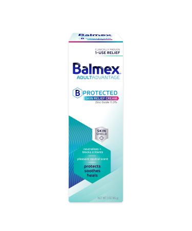 Balmex AdultAdvantage BProtected Skin Relief Cream with SkinShield Technology to Protect Soothe and Heal Sensitive Skin 3oz