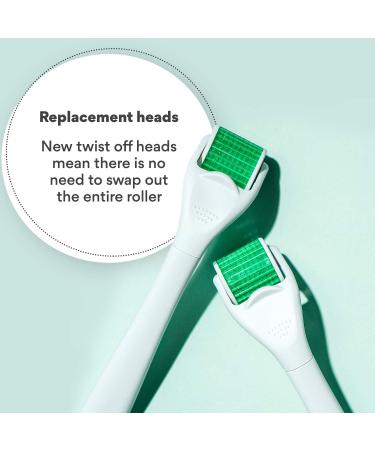 Skin Roller Head 2.0 - 192 Stainless Steel Micro Needles 0.25mm | Free Storage Cover - Replacement Head - Buy Online on GoSupps.com