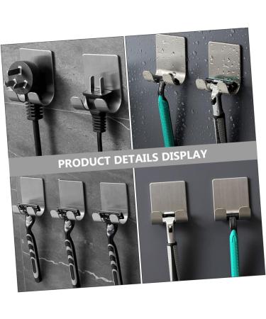 Alipis 20-Pack Stainless Steel Strong Sticky Hooks - High-Performance Bathroom & Shower Razor Hangers (5.7x4.5cm) - Buy Online on GoSupps.com