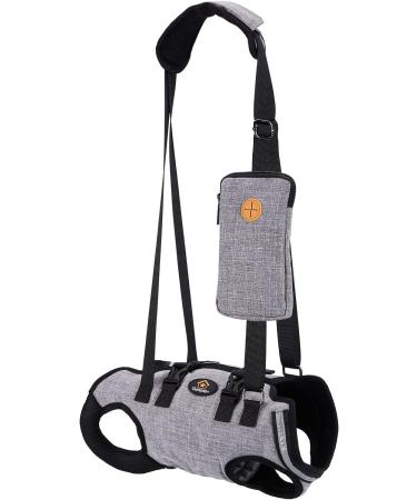 Ownpets Adjustable Dog Carrier Bag & Lifting Dishes for Small Dogs - Soft Waterproof Gray XS - Buy Online on GoSupps.com