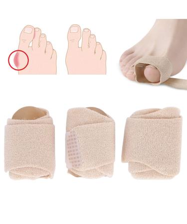 Toe Separator 3pcs Bunion Corrector Gel Toe Spacers for Avoid Toe Overlap Hallux Valgus Adjustable Elastic Fabric Toe Corrector Bandage