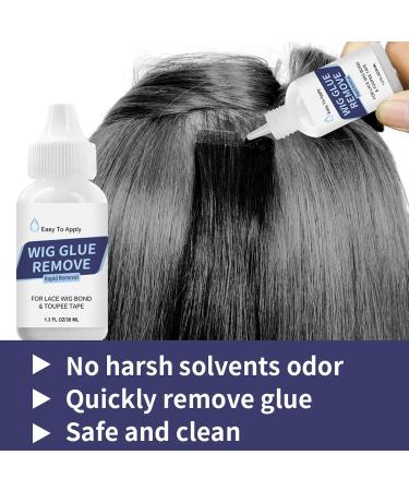 Wig Glue Remover Water-based Wig Remover for Lace Wig Adhesive Hair Extension Glue Remover Glue Gentle on Skin No Greasy Easy to Clean Hair Extension Remover for Lace Front Wig and Poly Hairpieces - Buy Online on GoSupps.com