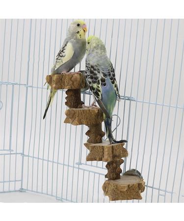 Generic Bird Ladder Bird Toy Bird Wooden Ladder Toy Wooden Parrot Bird Perch Stand Platform for Pet Training Bird Cage Accessories Decoration - Buy Online on GoSupps.com