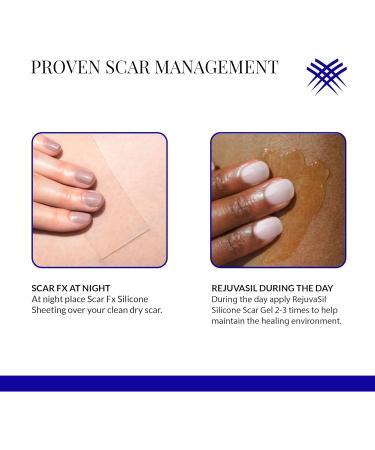 Rejuvaskin Scar Fx Silicone Sheeting - 4x8 Inch Scar Tape for Surgical Scars | Physician Recommended for Scar Reduction & Recovery - Buy Online on GoSupps.com